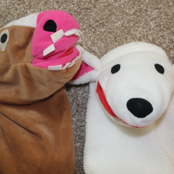 Ikea Hand Puppets Lot Horse Sheep Lion Pig Farm Animals Brown White Yellow Pink - Picture 3 of 7